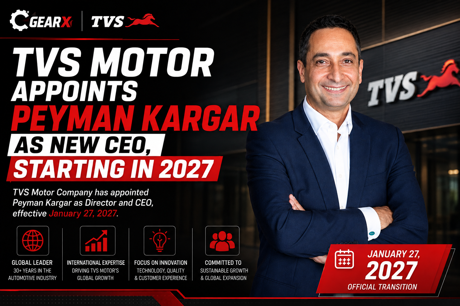 TVS Motor Company-এর নতুন Director and Chief Executive Officer