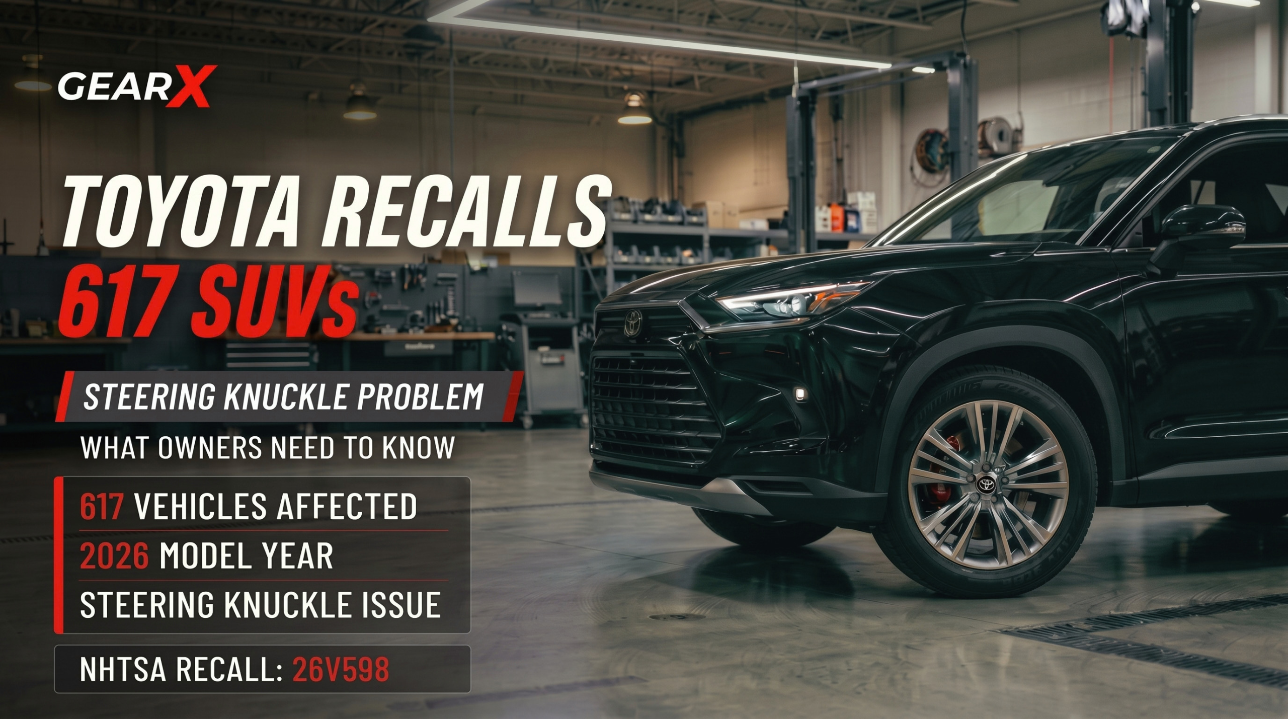 Toyota Recalls 617 SUVs Over Steering Knuckle Problem: What Owners Need to Know
